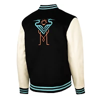 Blouson universitaire noir entièrement zippé Inter Miami CF 2024 pour homme