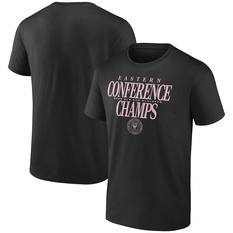 Men's Black Inter Miami CF 2025 MLS Eastern Conference Champions T-Shirt