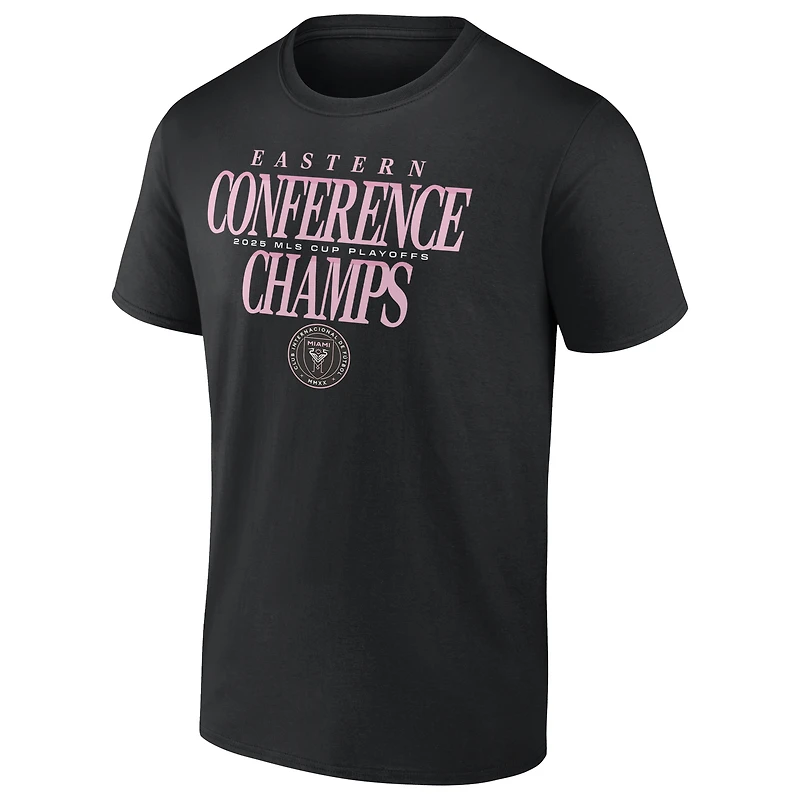 Men's Black Inter Miami CF 2025 MLS Eastern Conference Champions T-Shirt
