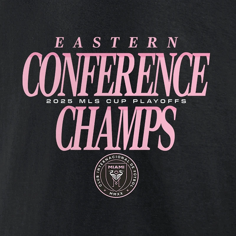 T-shirt noir pour homme Inter Miami CF, champion de la Conférence Est MLS 2025