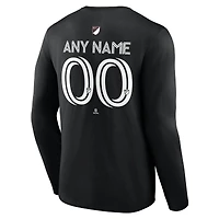 T-shirt à manches longues personnalisé noir Inter Miami CF Goal pour homme