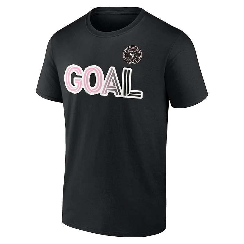 T-shirt personnalisé noir Inter Miami CF Goal pour homme