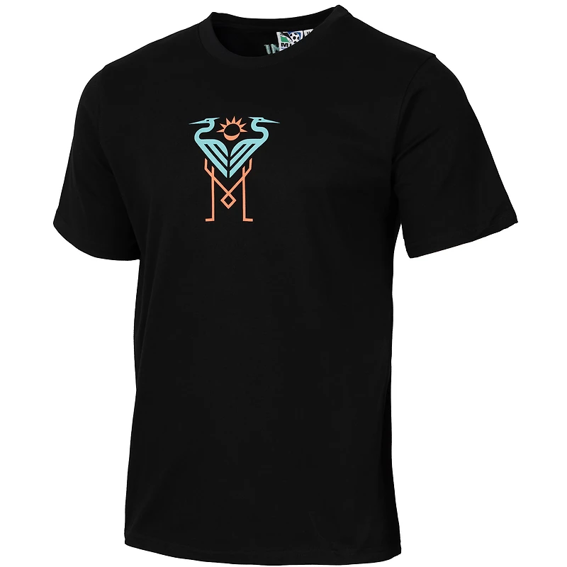 T-shirt décontracté noir Inter Miami CF Heron Heavy pour hommes