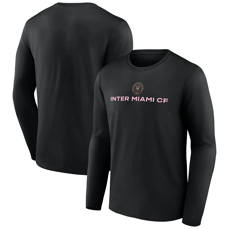 Men's Black Inter Miami CF Shielded Long Sleeve T-Shirt