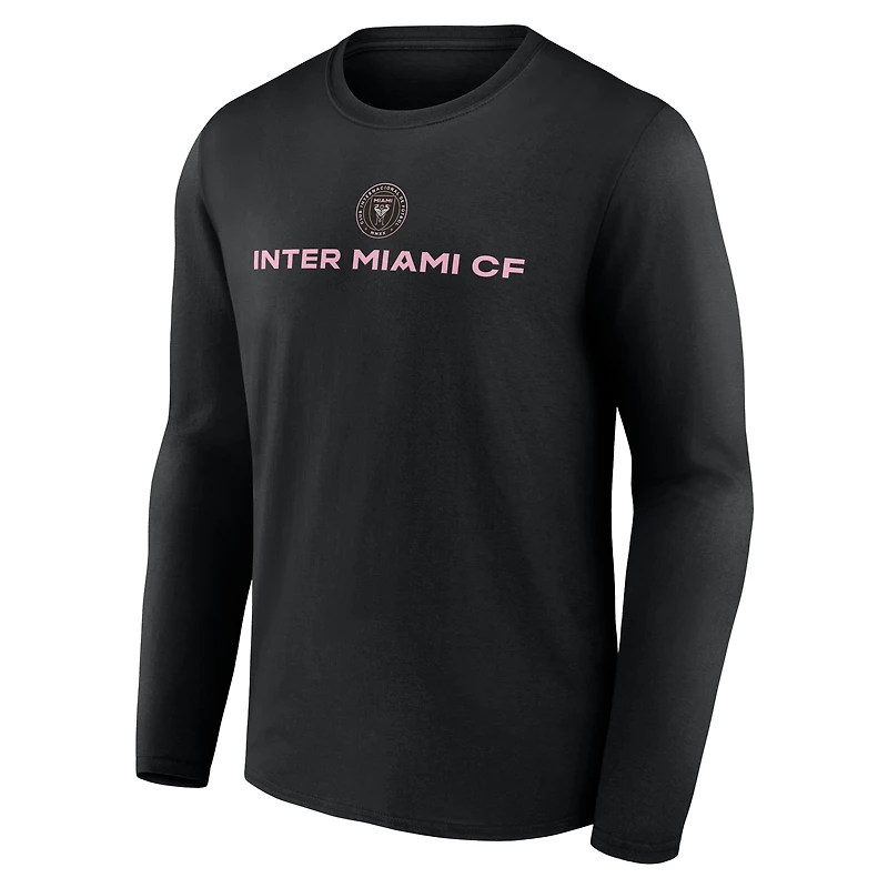 Men's Black Inter Miami CF Shielded Long Sleeve T-Shirt