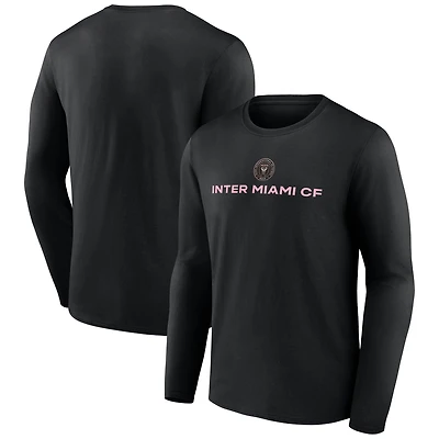 Men's  Black Inter Miami CF Shielded Long Sleeve T-Shirt