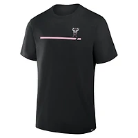 T-shirt noir Inter Miami CF pour homme Fanatics avec coup de pied coin Legacy