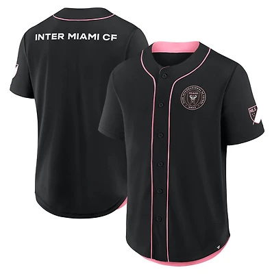 Maillot de baseball Fanatics noir Inter Miami CF Injury Time pour homme