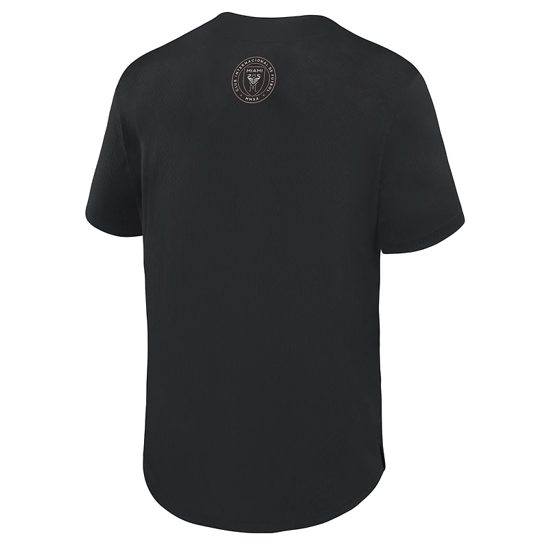 Men's Fanatics Black Inter Miami CF Maximum Intensity Button-Up Jersey