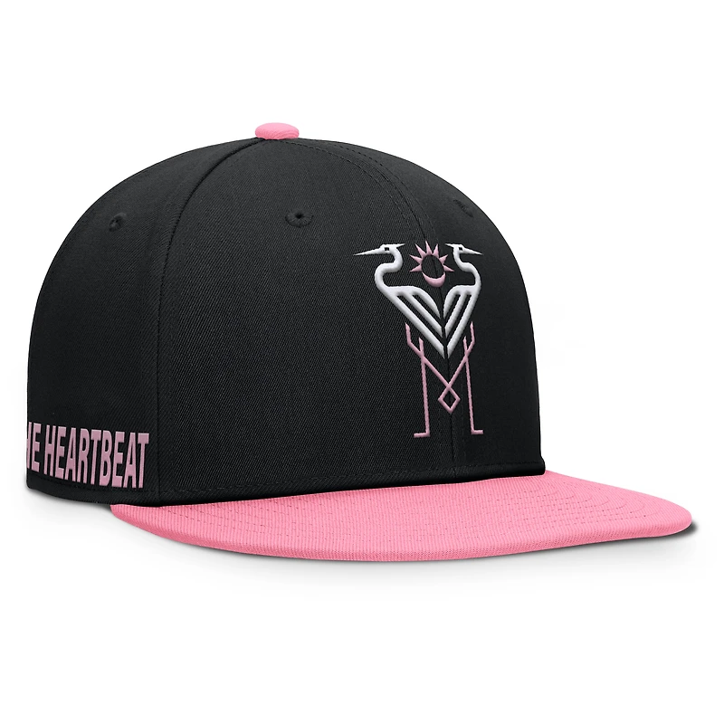 Casquette snapback noire Inter Miami CF Sitter pour homme Fanatics