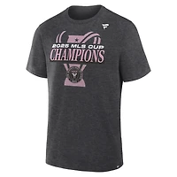 Men's Fanatics  Heather Charcoal Inter Miami CF 2025 MLS Cup Champions Locker Room T-Shirt