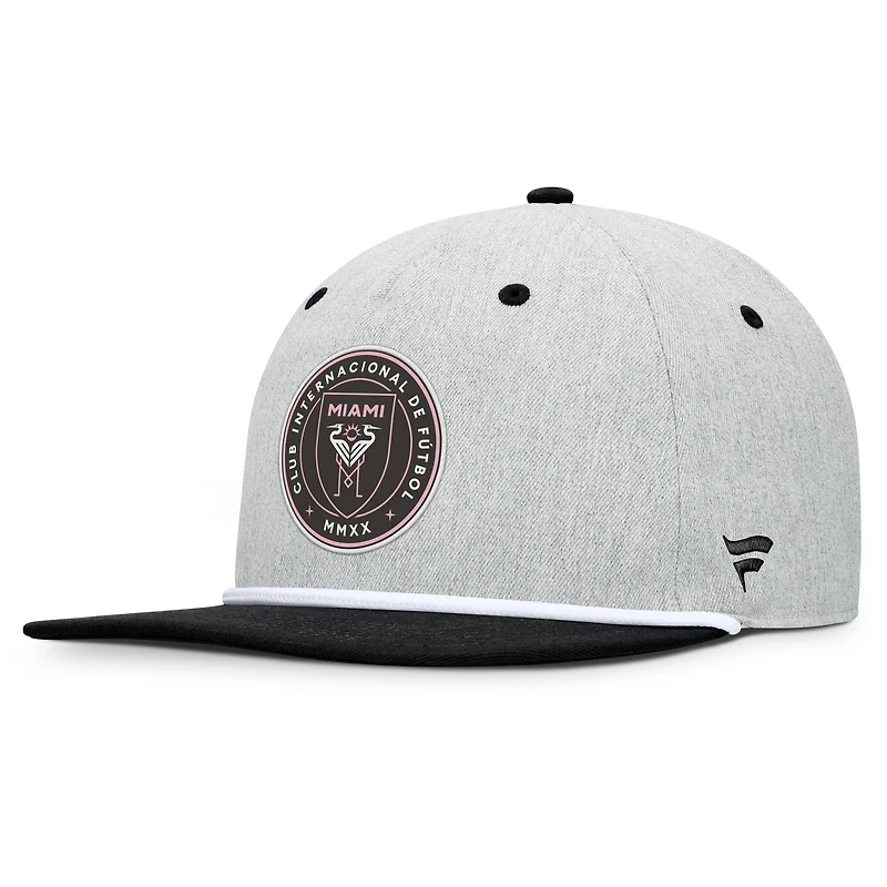 Casquette snapback de golfeur Inter Miami CF Chip pour homme, gris chiné, Fanatics