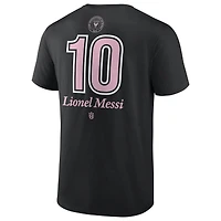 Men's Lionel Messi Black Inter Miami CF 2025 MLS Cup Champions Name & Number T-Shirt