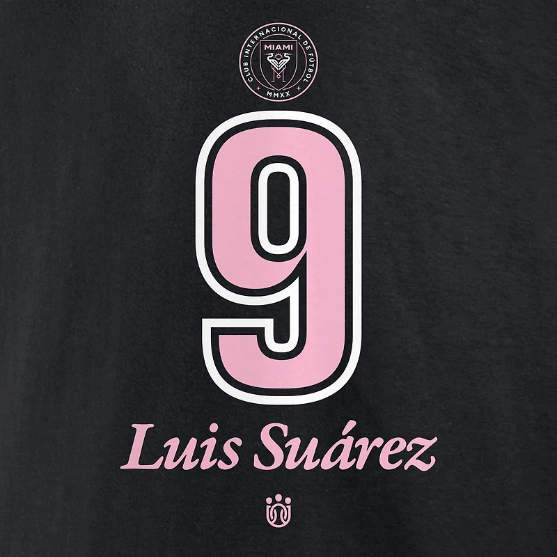 Men's Luis Suarez Black Inter Miami CF 2025 MLS Cup Champions Name & Number T-Shirt