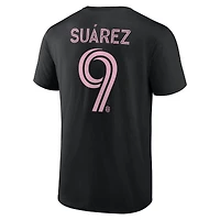 Men's Luis Suarez Black Inter Miami CF Authentic Stack Name & Number T-Shirt