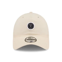 Casquette ajustable New Era beige Inter Miami CF Micro Team Logo 9TWENTY pour homme