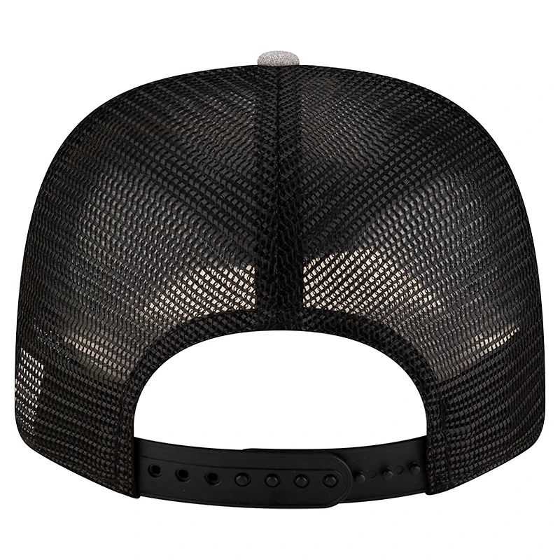 Casquette ajustable extensible à boutons-pression New Era Inter Miami CF 9SEVENTY gris chiné pour homme