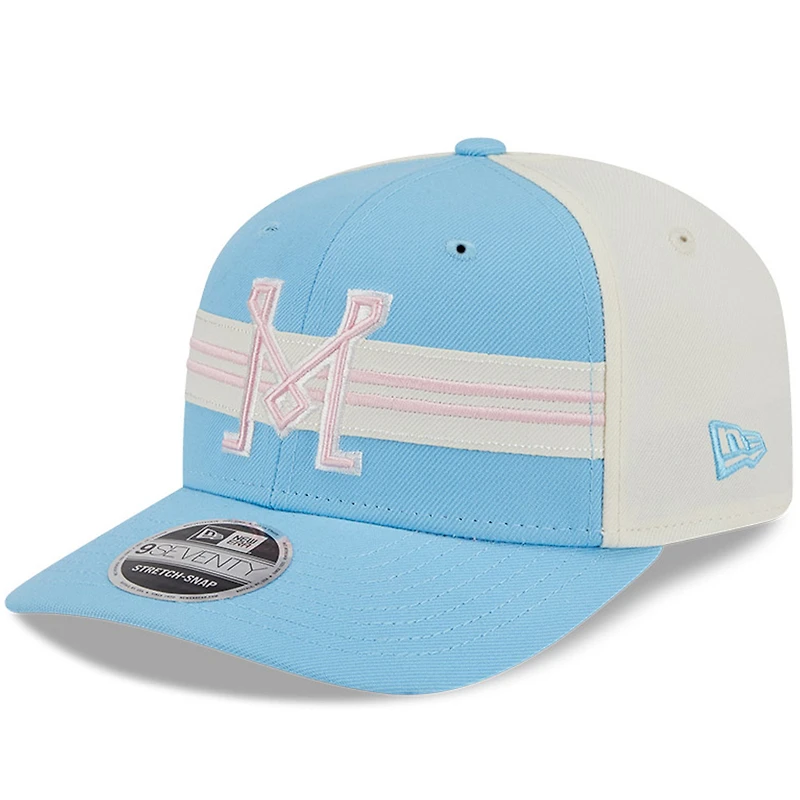 Men's New Era  Light Blue/White Inter Miami CF 2025 Third 9SEVENTY Stretch-Snap Hat