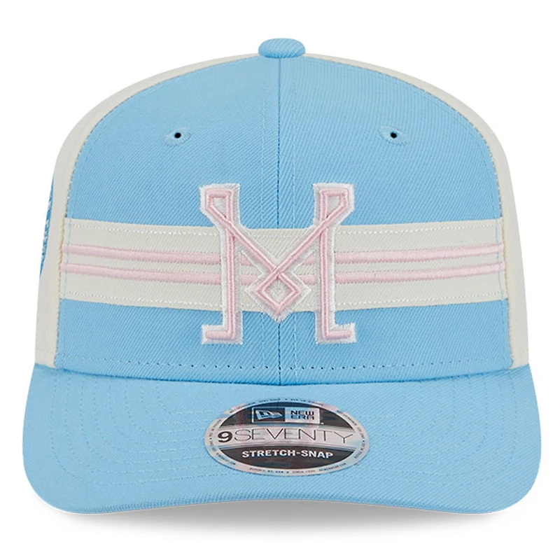 Men's New Era  Light Blue/White Inter Miami CF 2025 Third 9SEVENTY Stretch-Snap Hat