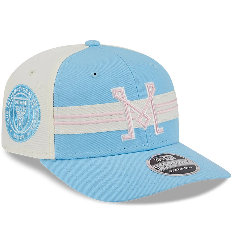 Men's New Era  Light Blue/White Inter Miami CF 2025 Third 9SEVENTY Stretch-Snap Hat