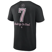 Men's Rodrigo De Paul Black Inter Miami CF 2025 MLS Cup Champions Name & Number T-Shirt