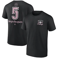 Men's Sergio Busquets Black Inter Miami CF 2025 MLS Cup Champions Name & Number T-Shirt
