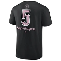 Men's Sergio Busquets Black Inter Miami CF 2025 MLS Cup Champions Name & Number T-Shirt
