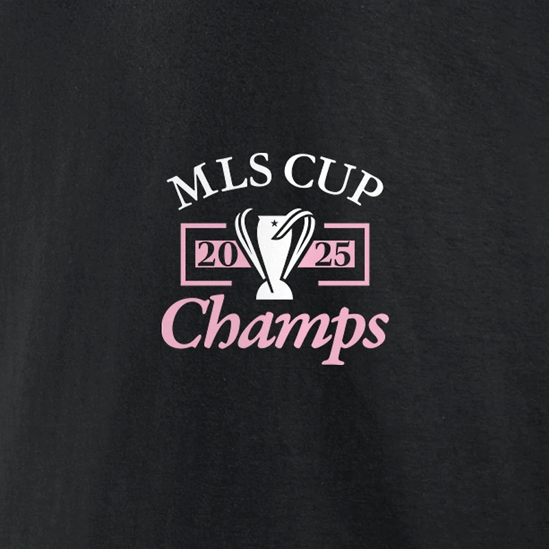 Men's Sergio Busquets Black Inter Miami CF 2025 MLS Cup Champions Name & Number T-Shirt