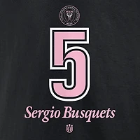 Men's Sergio Busquets Black Inter Miami CF 2025 MLS Cup Champions Name & Number T-Shirt