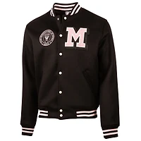Veste universitaire Inter Miami CF Legacy noire à boutons-pression pour homme, de marque Sport Design Sweden.