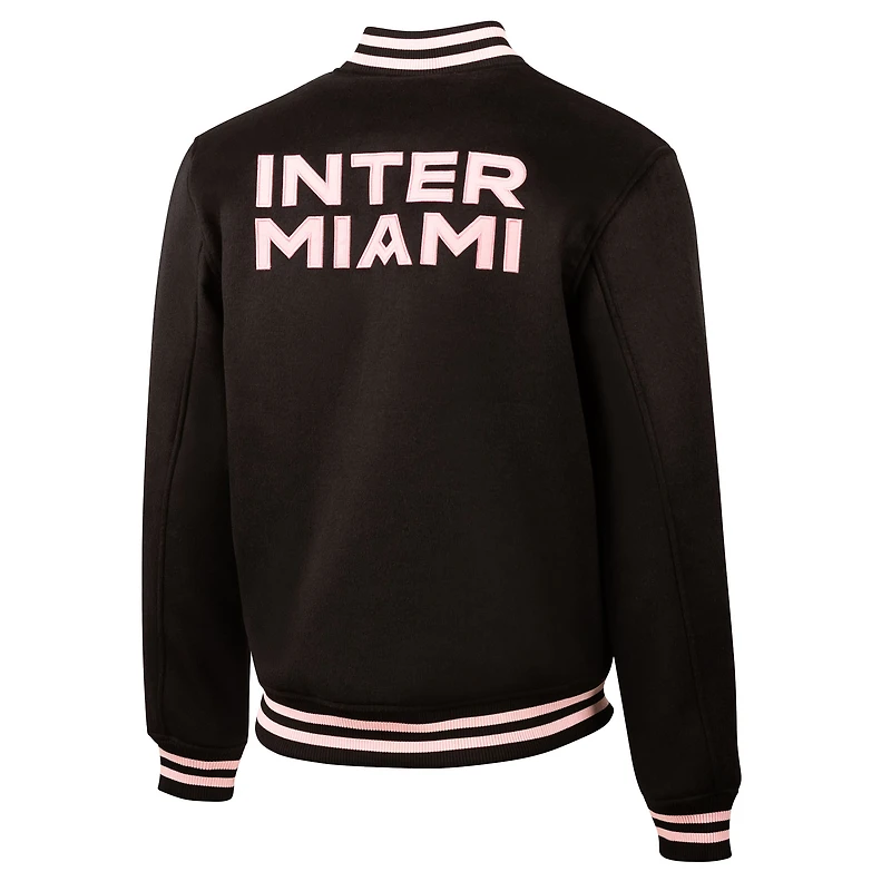 Men's Sport Design Sweden Black Inter Miami CF Varsity Legacy Full-Snap Jacket