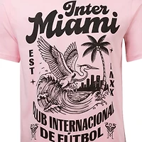T-shirt décontracté rose Inter Miami CF Founders Script pour homme, design sportif suédois