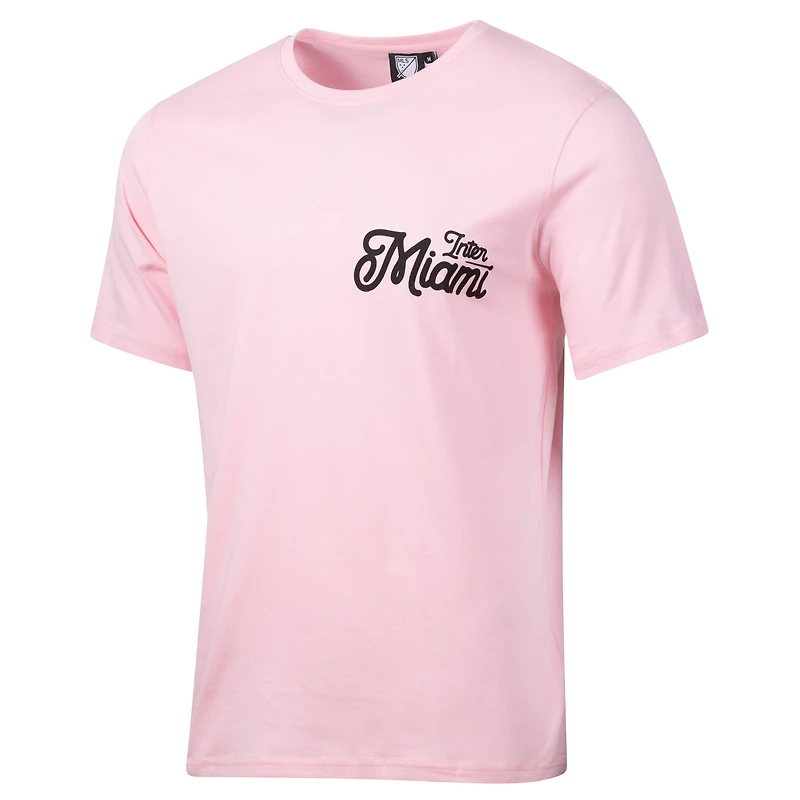 T-shirt décontracté rose Sport Design pour homme, motif équipe Inter Miami CF, Suède