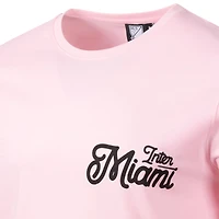 T-shirt décontracté rose Sport Design pour homme, motif équipe Inter Miami CF, Suède