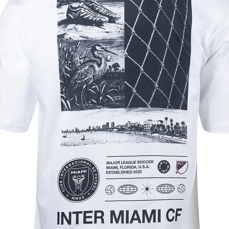T-shirt graphique oversize blanc Inter Miami CF Céleste de la marque Men's Sport Design Sweden