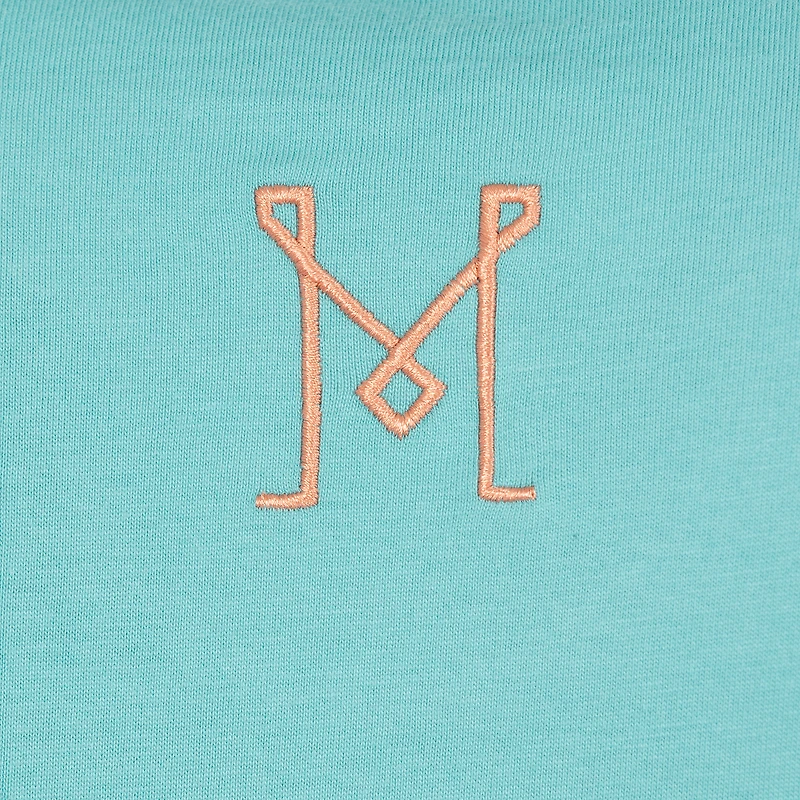 T-shirt bleu sarcelle Inter Miami CF Vice Script Heavy décontracté pour hommes