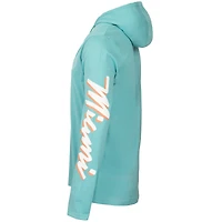 Men's Teal Inter Miami CF  Vice Script Relaxed Long Sleeve Hoodie T-Shirt