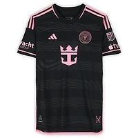 Maillot adidas noir dédicacé Sergio Busquets de l'Inter Miami CF, numéro 5, utilisé lors du match contre Columbus Crew le 2 octobre 2024 - Taille L