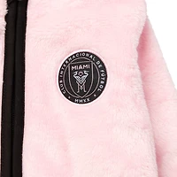 Sweat à capuche zippé en peluche Tie-Breaker Teddy rose de l'Inter Miami CF pour tout-petits
