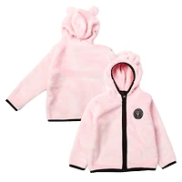 Sweat à capuche zippé en peluche Tie-Breaker Teddy rose de l'Inter Miami CF pour tout-petits