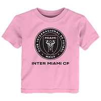 T-shirt rose avec logo principal de l'Inter Miami CF pour tout-petit