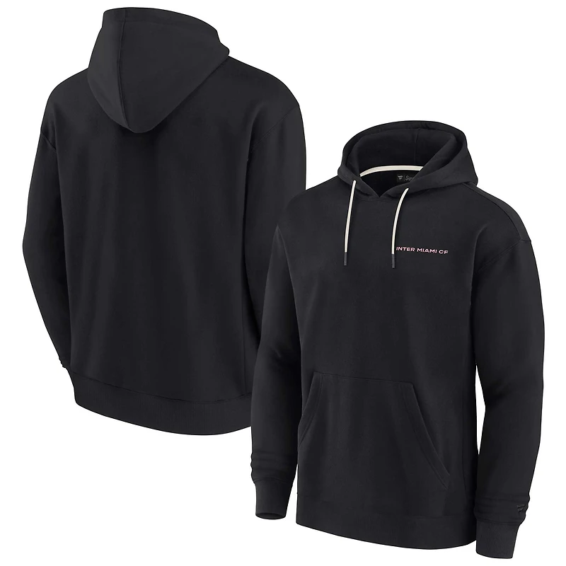Sweat à capuche unisexe Fanatics noir Inter Miami CF Elements en polaire super douce