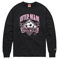 Unisex Homage  Charcoal Inter Miami CF 2025 MLS Cup Champions Tri-Blend Sweatshirt