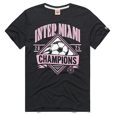 Unisex Homage  Charcoal Inter Miami CF 2025 MLS Cup Champions Tri-Blend T-Shirt