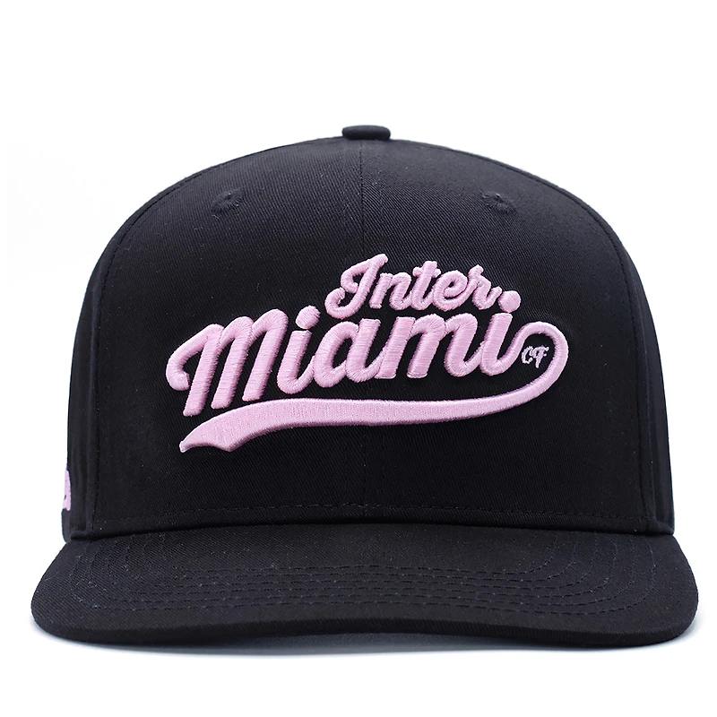 Casquette unisexe Live Breathe Futbol noire Inter Miami CF Swoop ajustable