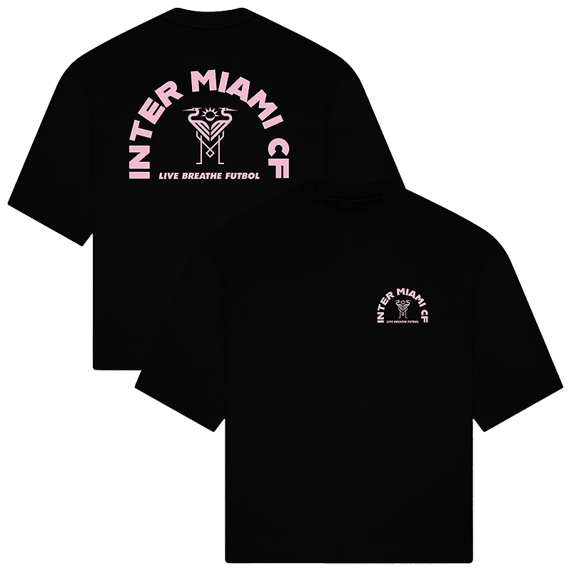 T-shirt unisexe Live Breathe Futbol noir Inter Miami CF Tunnel