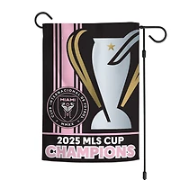 Drapeau de jardin double face WinCraft Inter Miami CF Champions de la Coupe MLS 2025, 30 x 45 cm