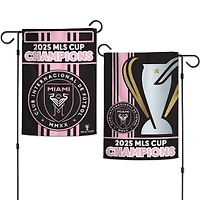 WinCraft Inter Miami CF 2025 MLS Cup Champions 12" x 18" Double-Sided Garden Flag