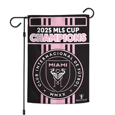 WinCraft Inter Miami CF 2025 MLS Cup Champions 12" x 18" Double-Sided Garden Flag