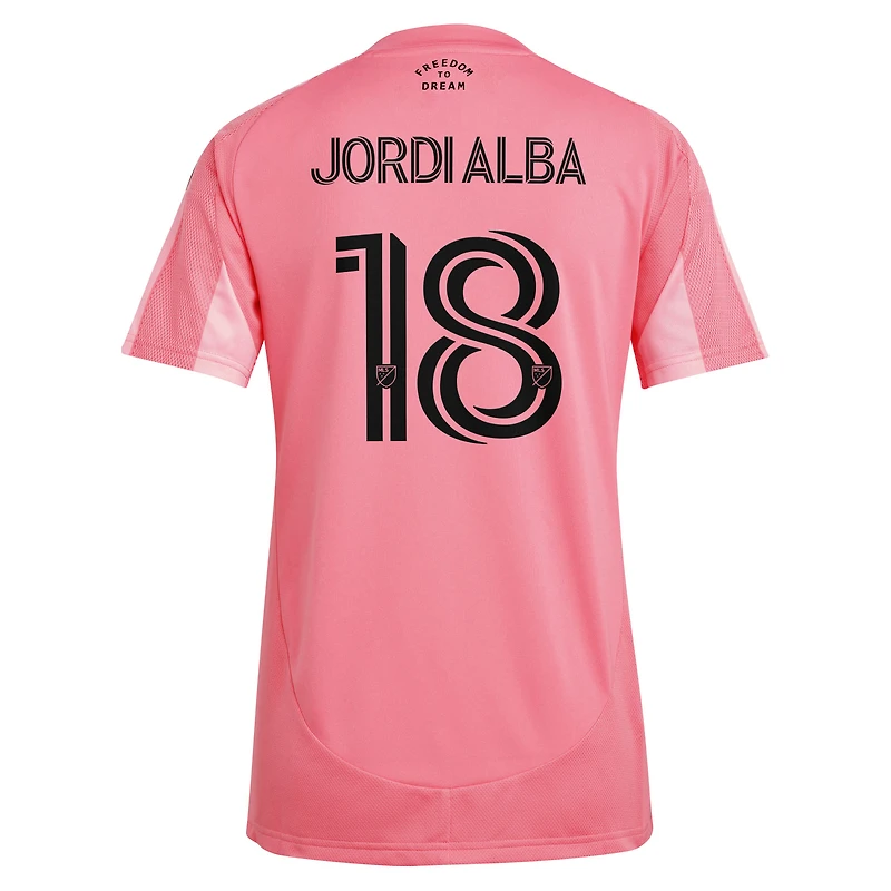 Maillot réplique adidas Jordi Alba rose clair Inter Miami CF 2025 Euforia pour femme
